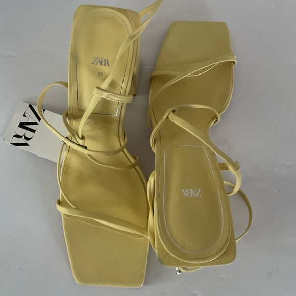 Zara Shoes - Zara Heeled Square Toe Ankle Strap Size 8(US) 39(EU)